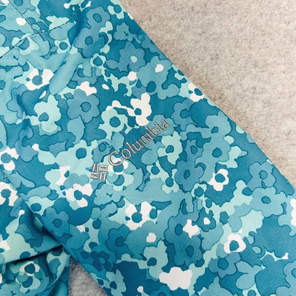 Columbia Interchange Jacket Kids Medium 10/12 Blue Floral Omni-Heat 3-in-1